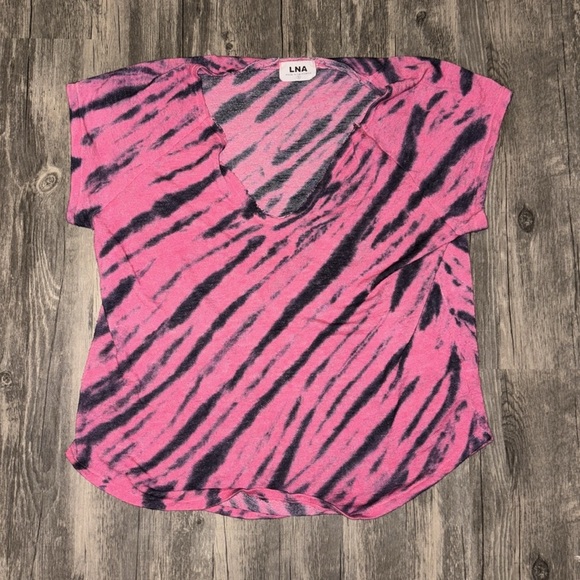 LNA - BLITHE TEE - MAGENTA TIE DYE woman’s small - Picture 2 of 6